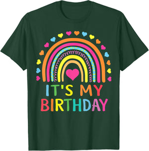 Rainbow Birthday Girls Boys Gift Retro Vintage T-Shirt - T-Shirt | Forest
