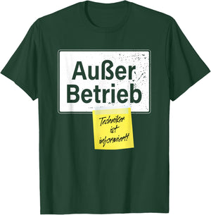 "Out of Operation" Technician Is Informed Faul Funny Office , black T-Shirt - T-Shirt | Forest