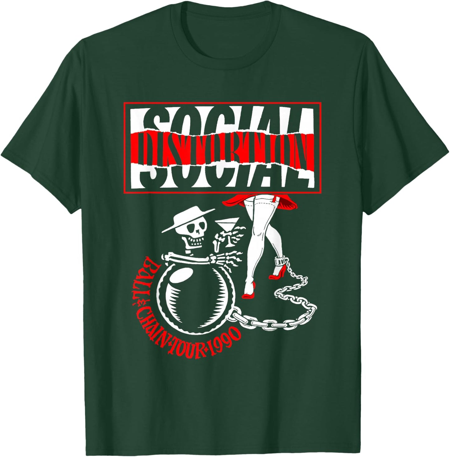 Offizielle Social Distortion Ball und Kette T-Shirt - T-Shirt | Forest