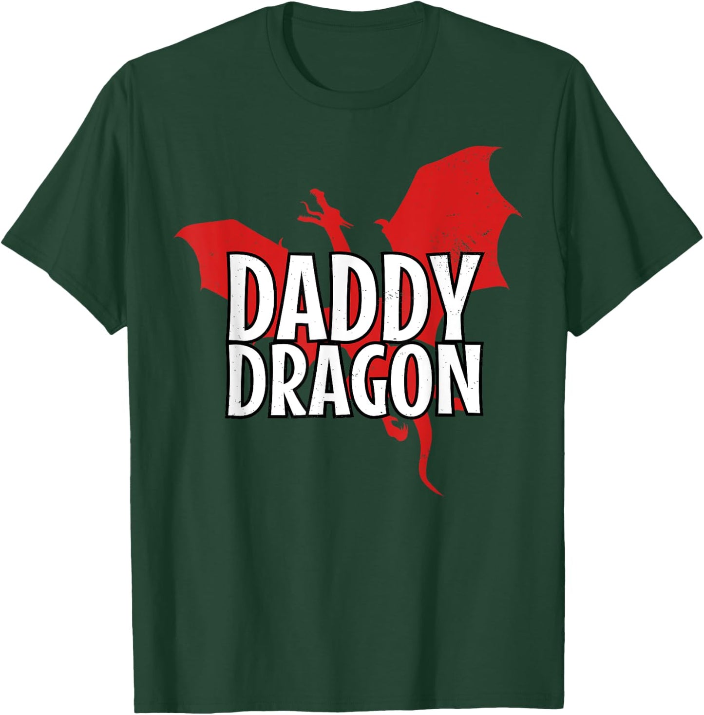 Daddy Dragon Mythical Legendary Creature Father's Day Dad T-Shirt - T-Shirt | Forest