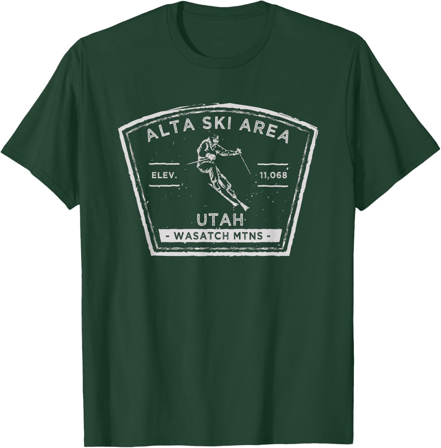 Alta Utah Snow Skiing T-Shirt - T-Shirt | Forest