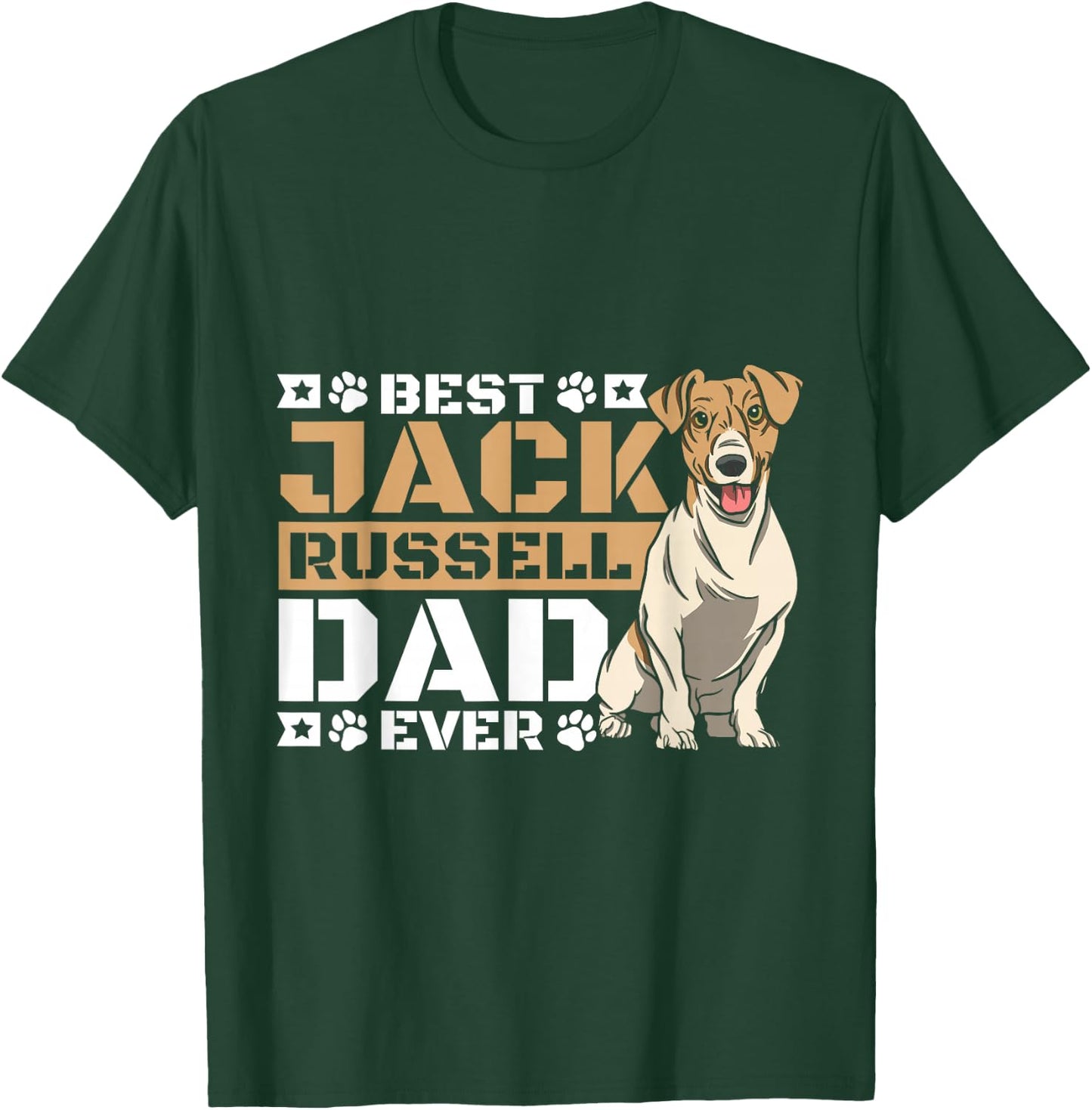 Cute Jack Russell Dog Lover Best Jack Russell Dad T-Shirt - T-Shirt | Forest