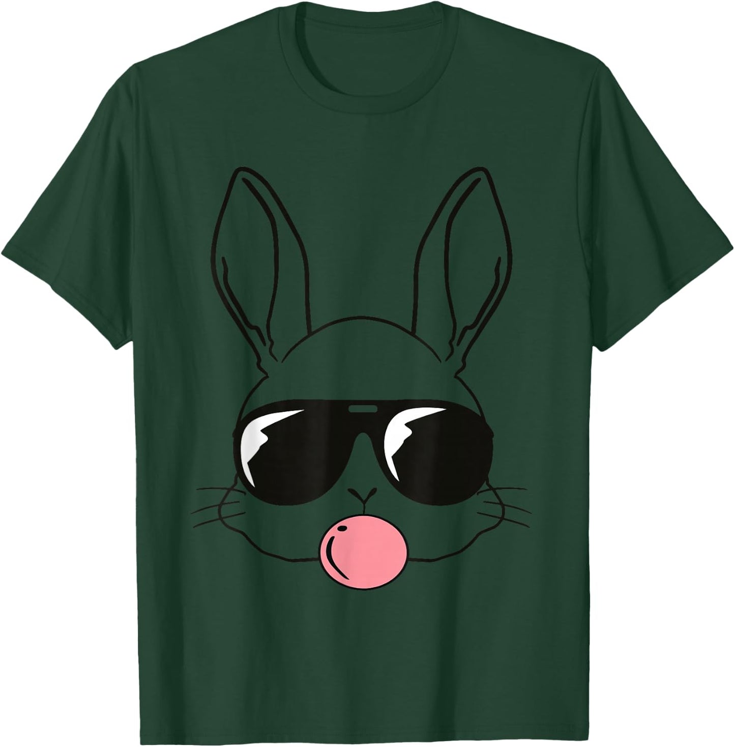 Cooles Oster-Hasen Gesicht Kinder Männer Jungen Ostern T-Shirt - T-Shirt | Forest