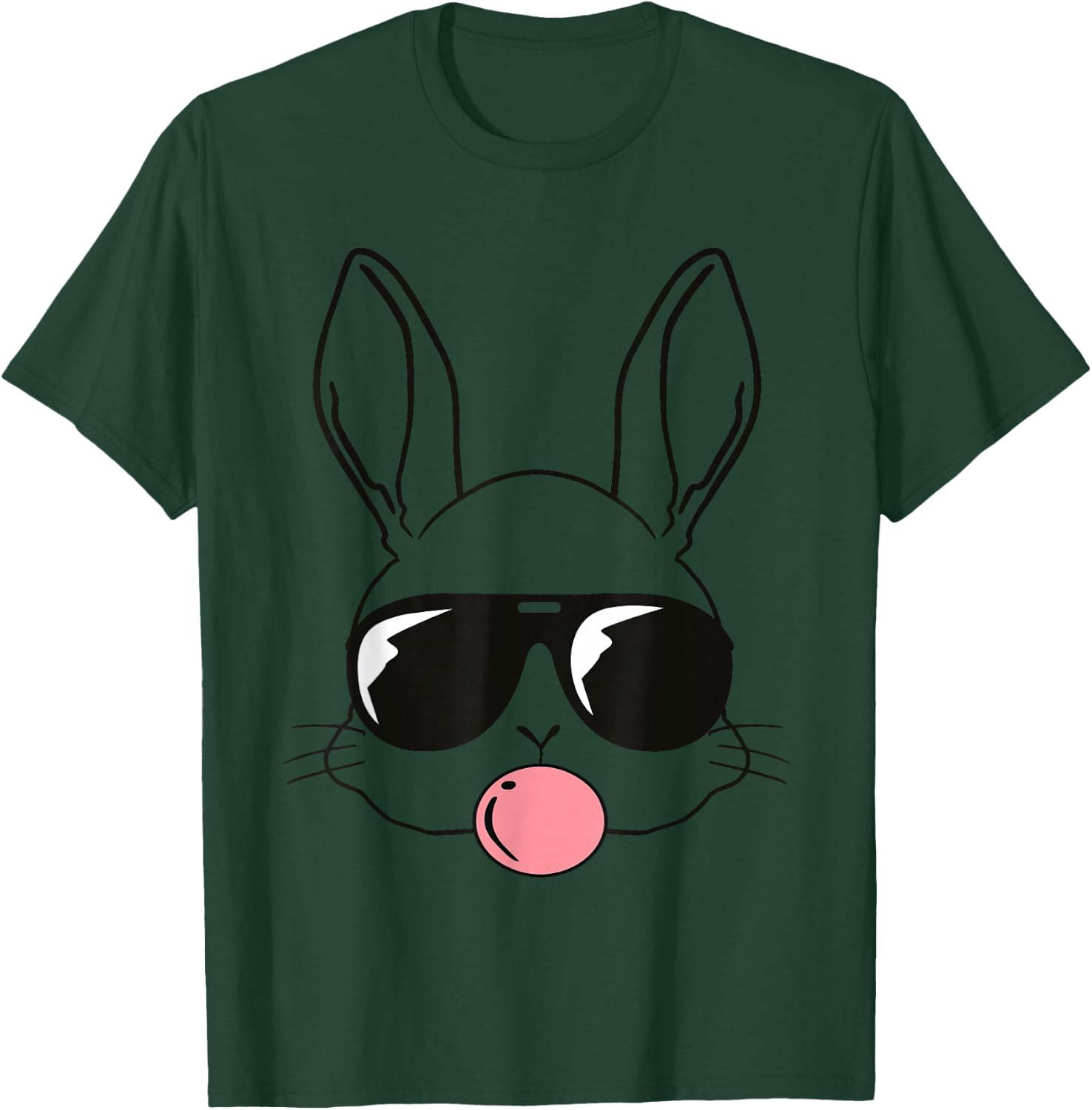 Cooles Oster-Hasen Gesicht Kinder Männer Jungen Ostern T-Shirt - T-Shirt | Forest