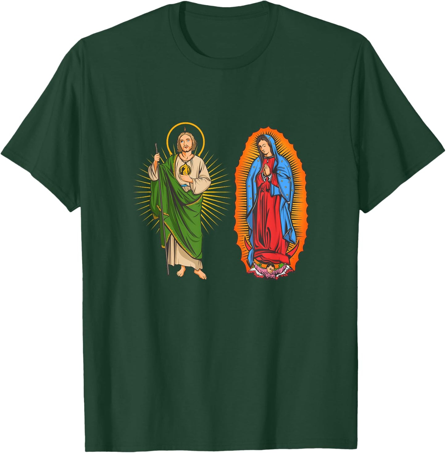 Virgen de Guadalupe con San Judas Tadeo T-Shirt - T-Shirt | Forest