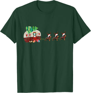 Funny Santa Dachshund Dog Sleigh Christmas Pet Camper Van T-Shirt - T-Shirt | Forest