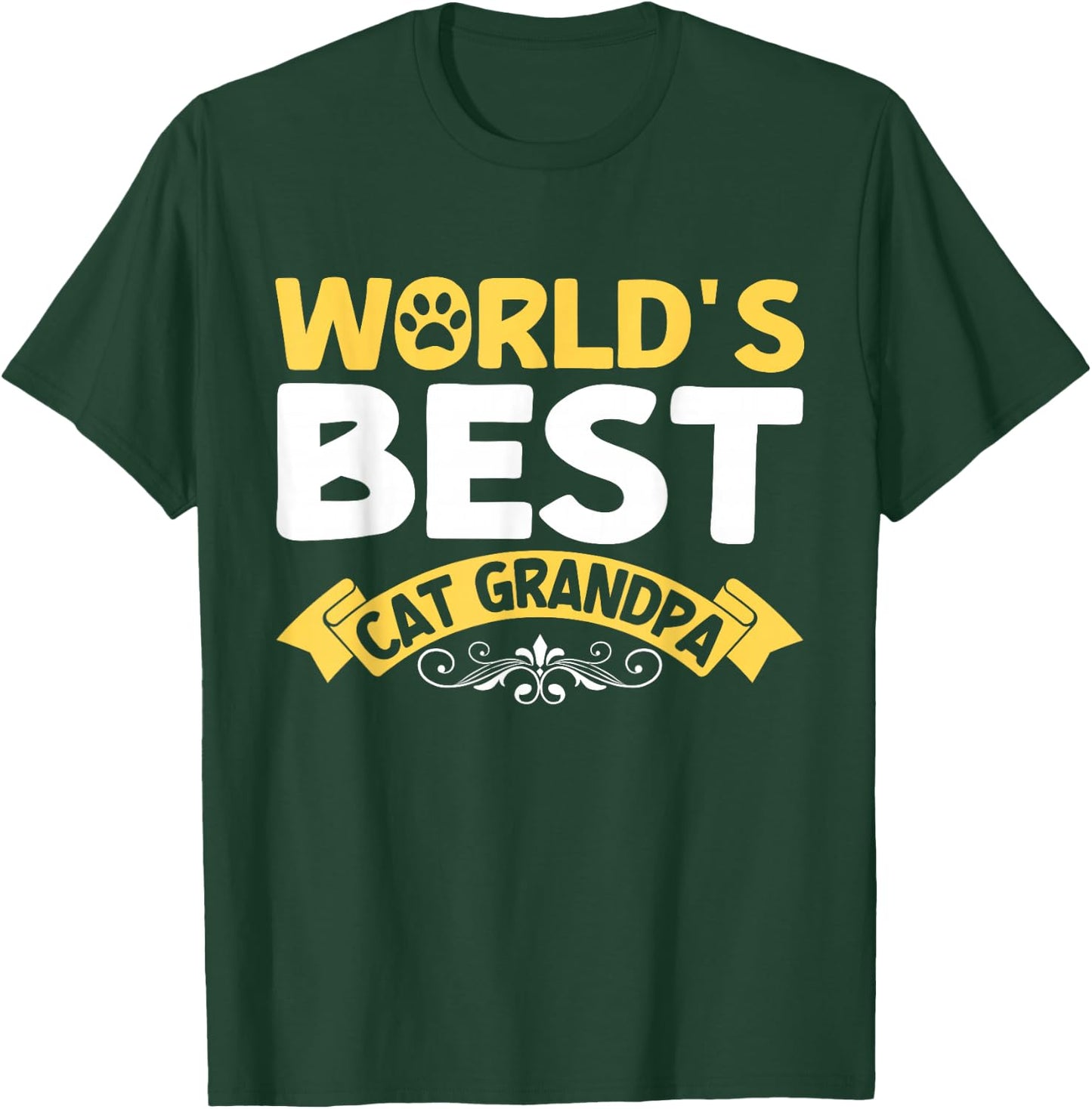 World's best Cat Grandpa T-Shirt - T-Shirt | Forest