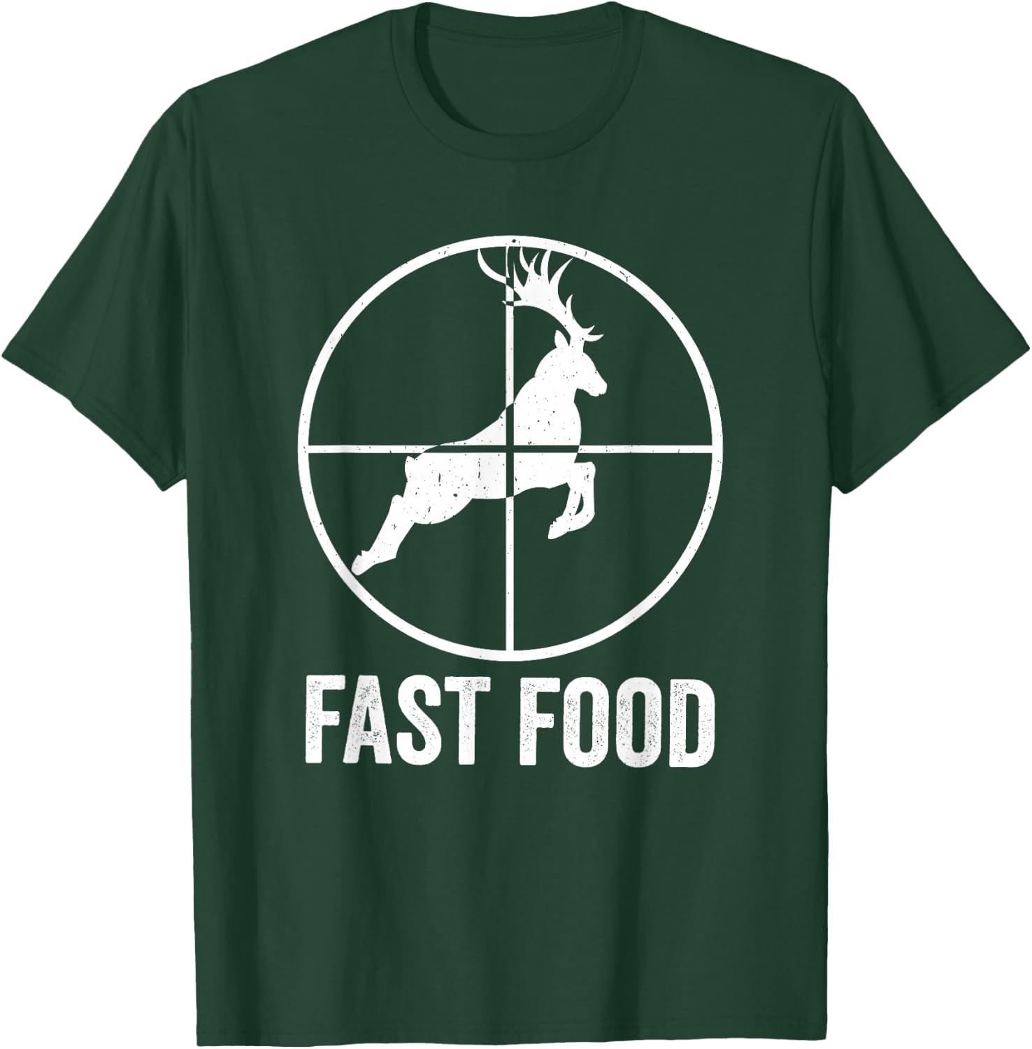Deer Bow Hunting Fast Food Fun Hunter Christmas Men Gift T-Shirt - T-Shirt | Forest
