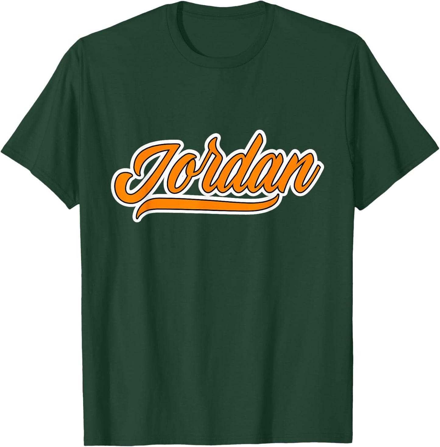Elegant First Name Jordan Team Jordan Cool Orange Font T-Shirt - T-Shirt | Forest