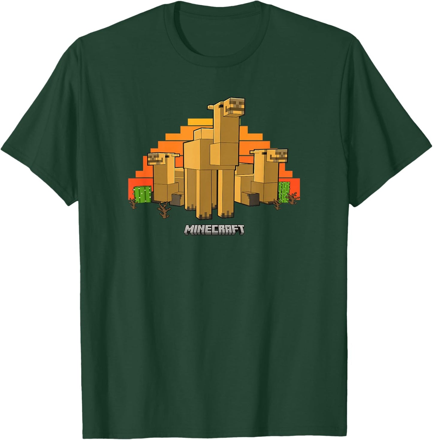 Minecraft Vanilla Camel's Chilling In The Desert Portrait T-Shirt - T-Shirt | Forest