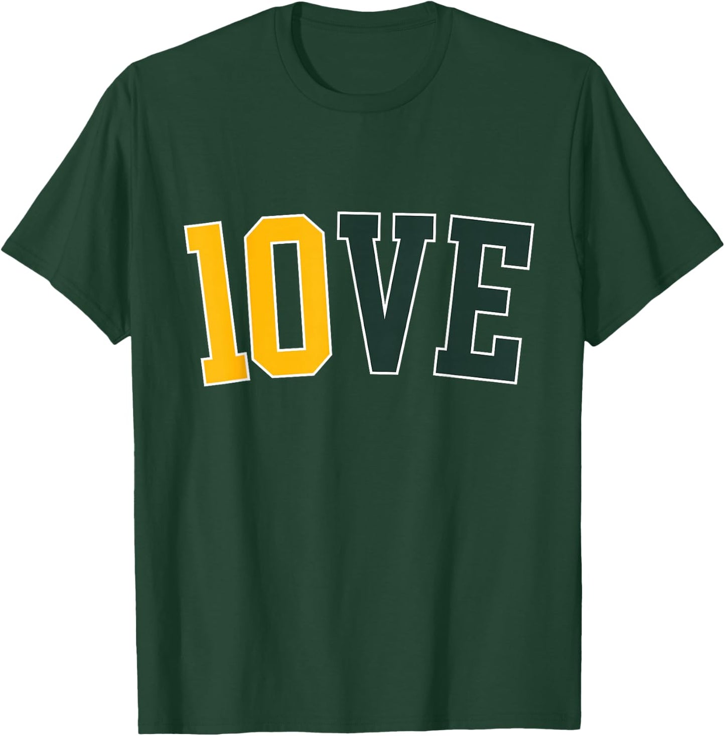 Feel The 10VE Jordan Quarterback Love American Football T-Shirt - T-Shirt | Forest