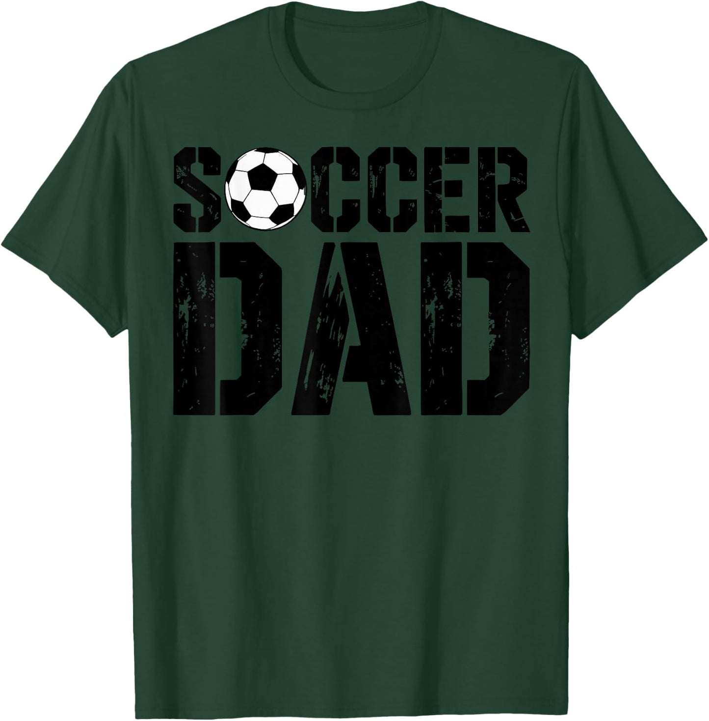 Vintage Soccer Dad Football Soccer Player Father Fan T-Shirt - T-Shirt | Forest