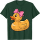 Rubber Duck with Pink Bow Rubber Duckie T-Shirt - T-Shirt | Forest