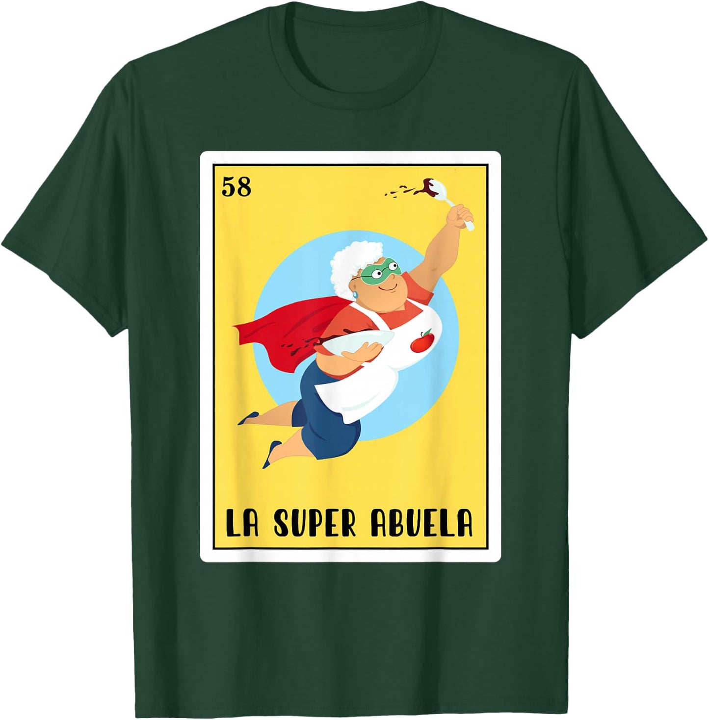 Funny Spanish-Mexican Bingo Gifts - La Super Abuela T-Shirt - T-Shirt | Forest