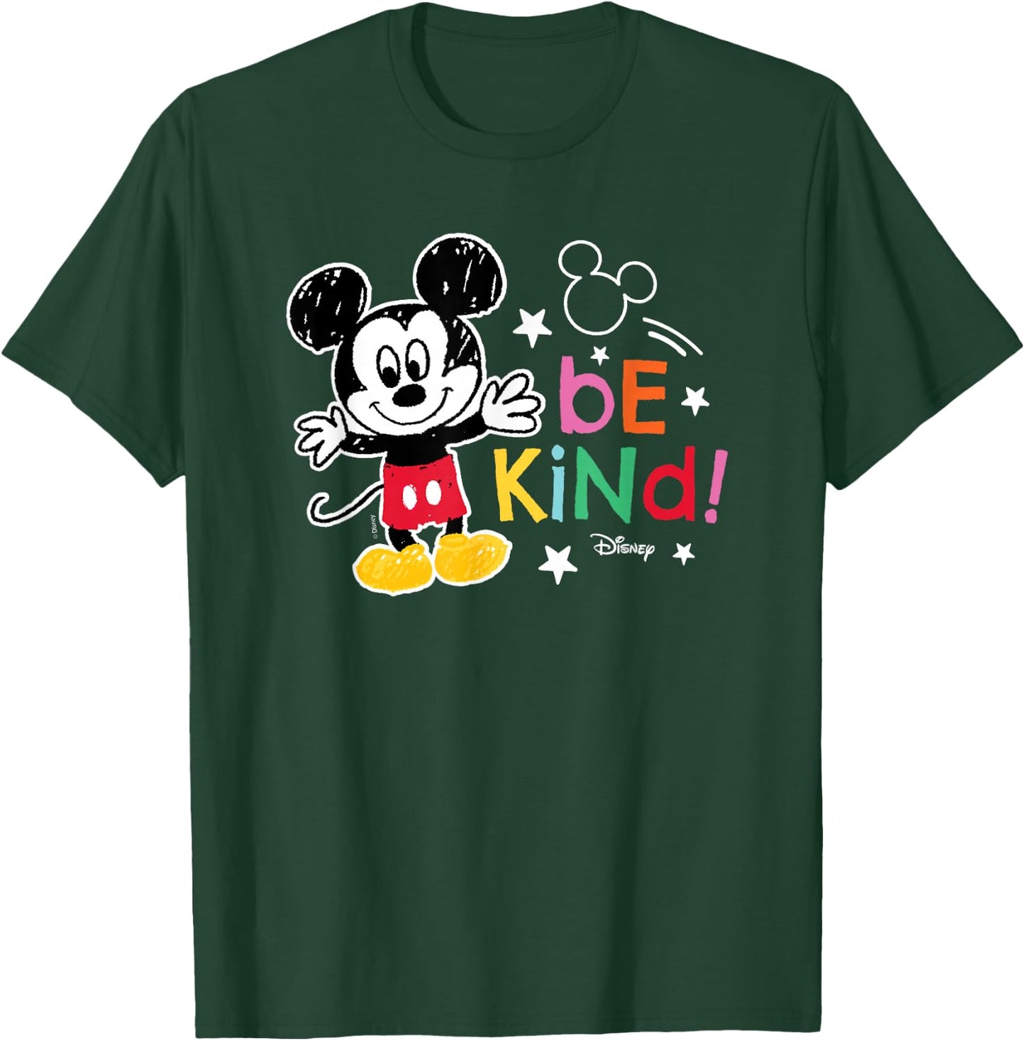 Mickey Mouse - Be Kind Mickey Scribble T-Shirt - T-Shirt | Forest