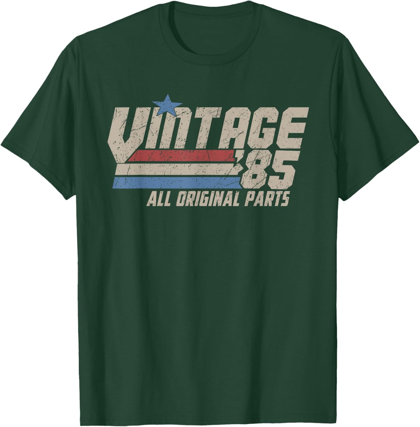 Vintage 1985 All Original Parts, Retro 40 Years Old Gifts T-Shirt - T-Shirt | Forest