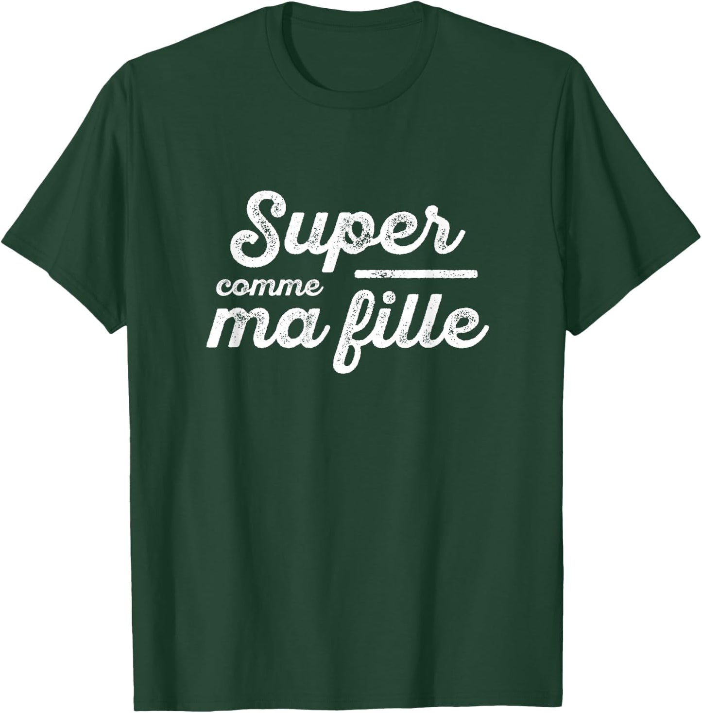 Dad Super Like My Daughter Awesome Vintage Father's Day , Black, S T-Shirt - T-Shirt | Forest