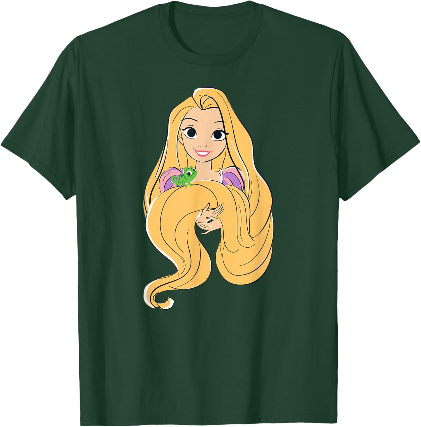 Princess Rapunzel , Black, S T-Shirt - T-Shirt | Forest