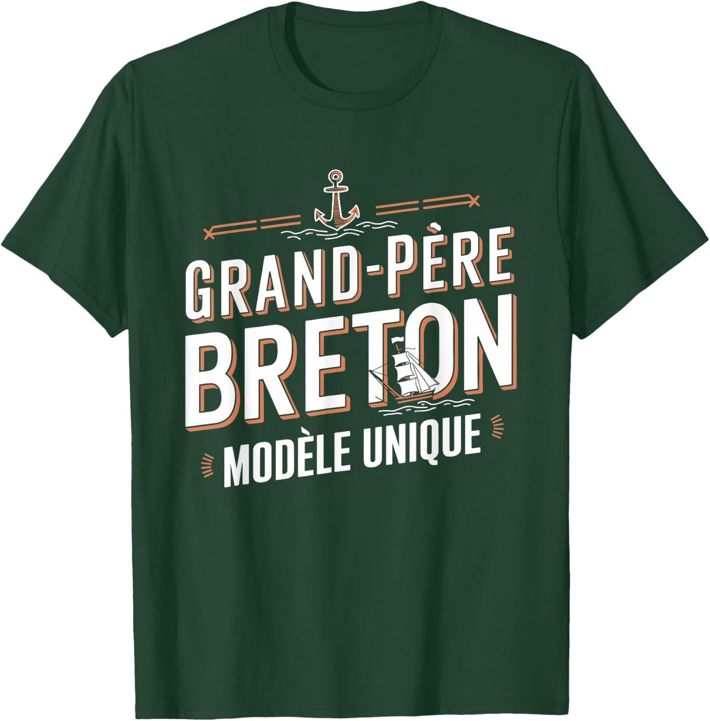 Grand-Père Breton Modèle Unique Cadeau Papy T-Shirt - T-Shirt | Forest