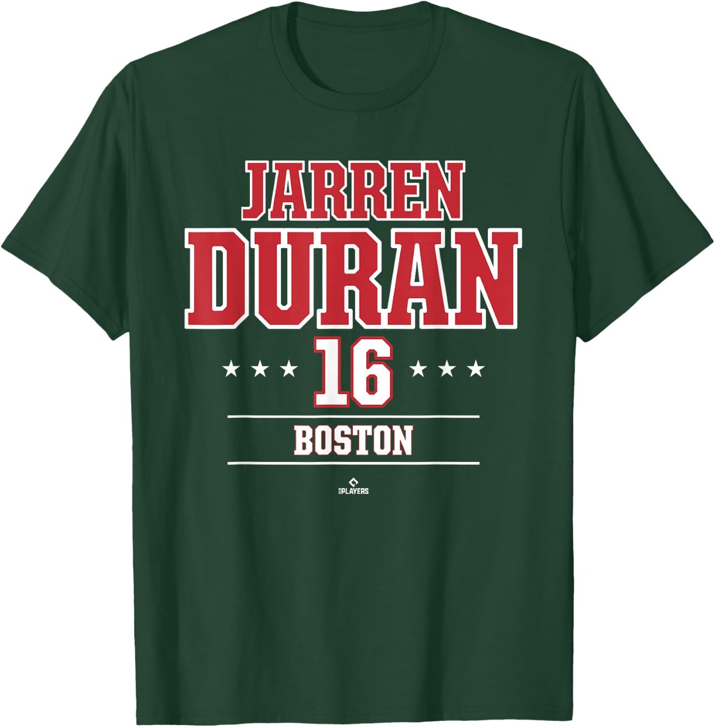 Baseball Star Jarren Duran Boston MLBPA T-Shirt - T-Shirt | Forest