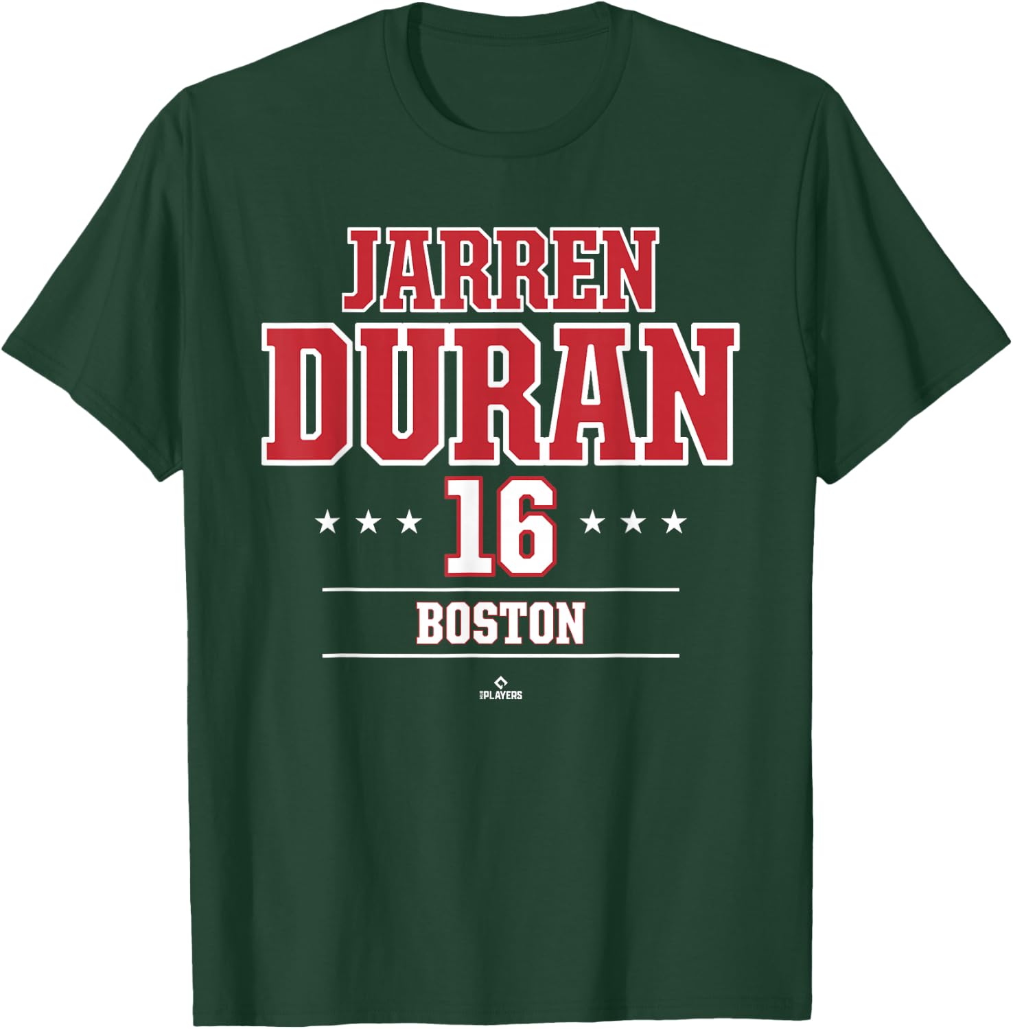 Baseball Star Jarren Duran Boston MLBPA T-Shirt - T-Shirt | Forest