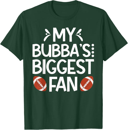 Bubba's Biggest Fan Football Brother Of A Football Player T-Shirt - T-Shirt | Forest