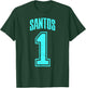 Santos Supporter Number 1 Biggest Fan , black T-Shirt - T-Shirt | Forest