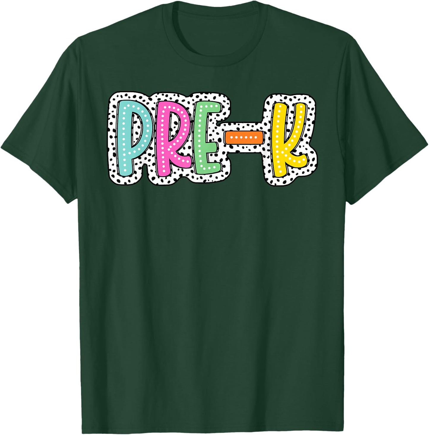 Pre-K Back To School Dalmatian Dots Teacher Student T-Shirt - T-Shirt | Forest