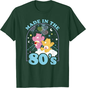 Care Bears Birthday Bear Love-A-Lot Bear Made In The 80's , black T-Shirt - T-Shirt | Forest