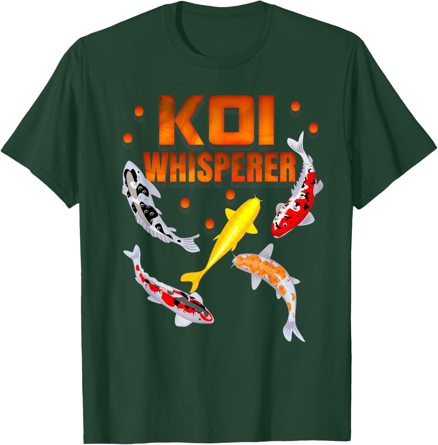 Koi Whisperer Japan Koi fish carp garden pond fish pond T-Shirt - T-Shirt | Forest
