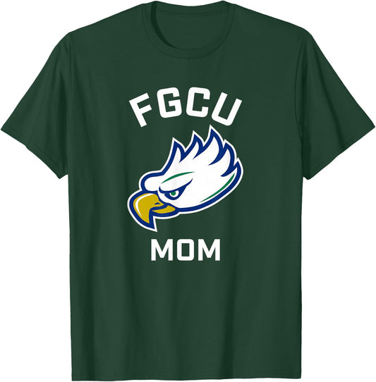 Florida Gulf Coast University FGCU Eagles Arched Mom T-Shirt - T-Shirt | Forest