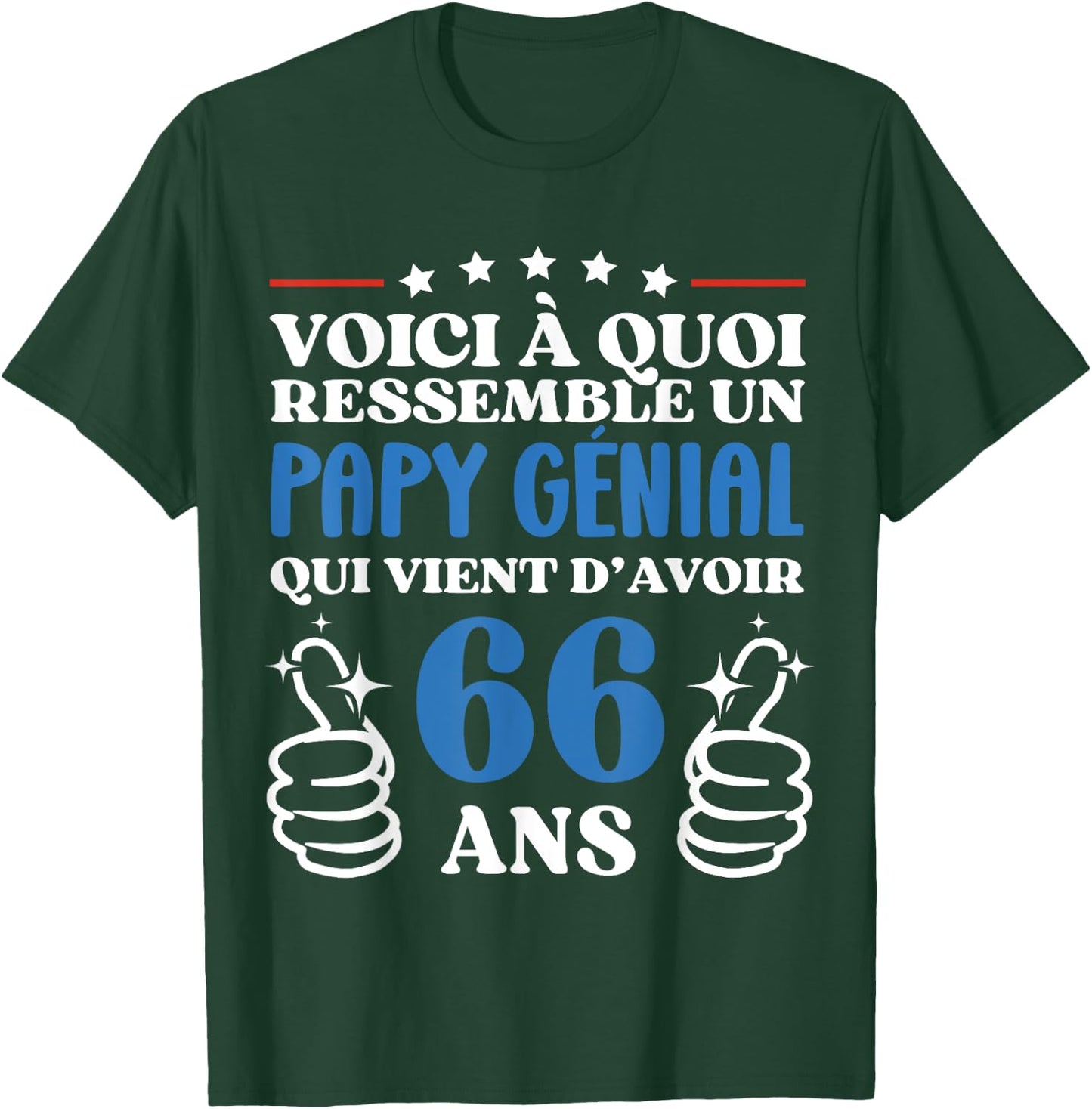66 Years Gift Humor Birthday Grandpa Awesome , Black, S T-Shirt - T-Shirt | Forest