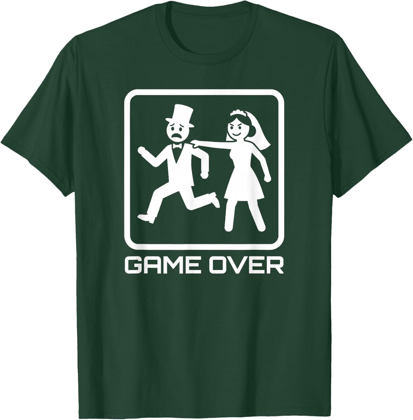 Bachelor Party Getting Married Wedding Game Over Groom T-Shirt - T-Shirt | Forest