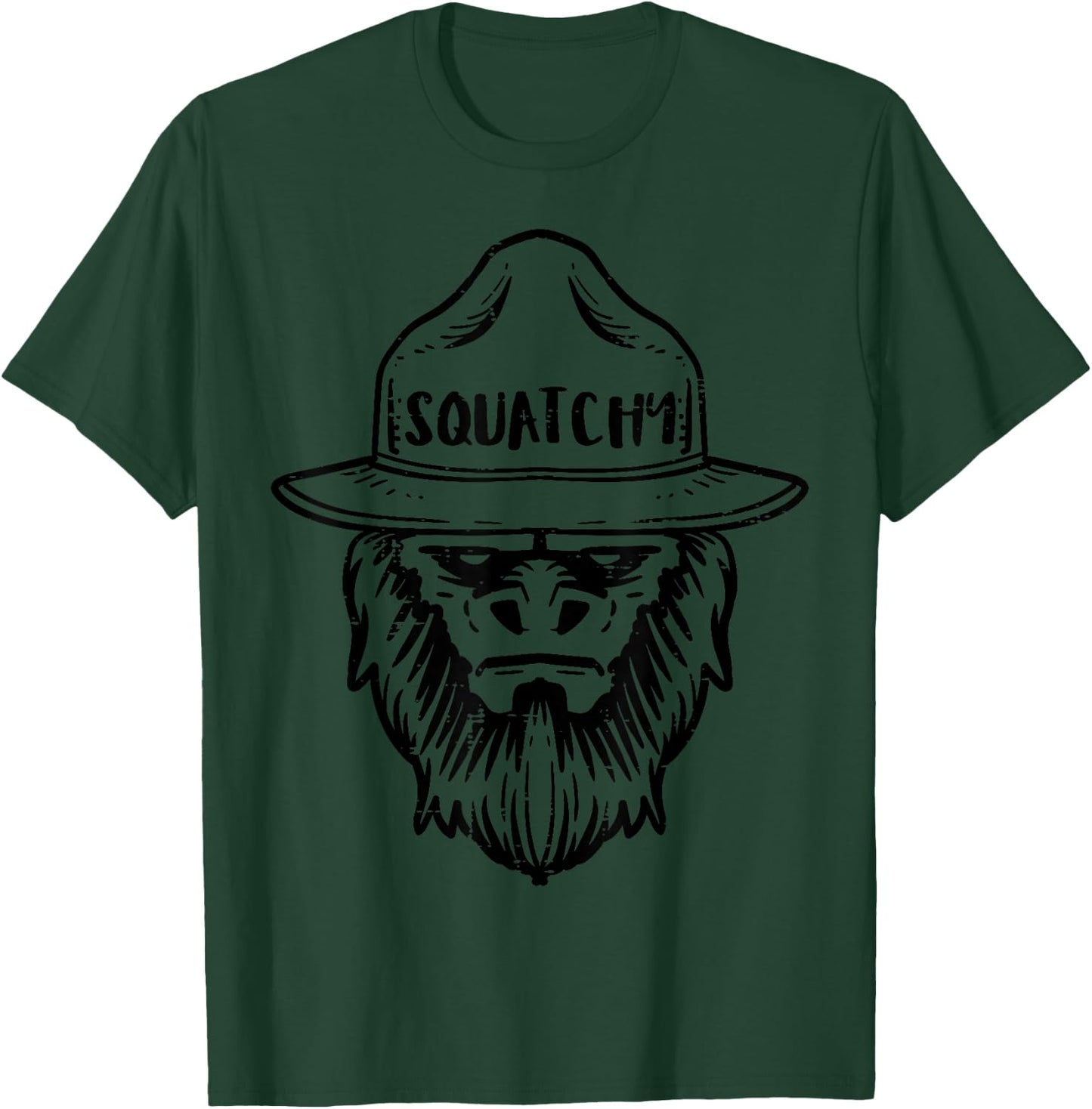 Squatchy Camping Bigfoot Sasquatch Funny Men Women Kids T-Shirt - T-Shirt | Forest
