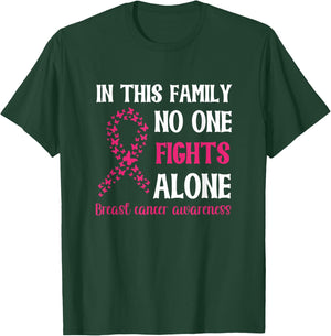 Breast Cancer Awareness - Family Fight T-Shirt - T-Shirt | Forest