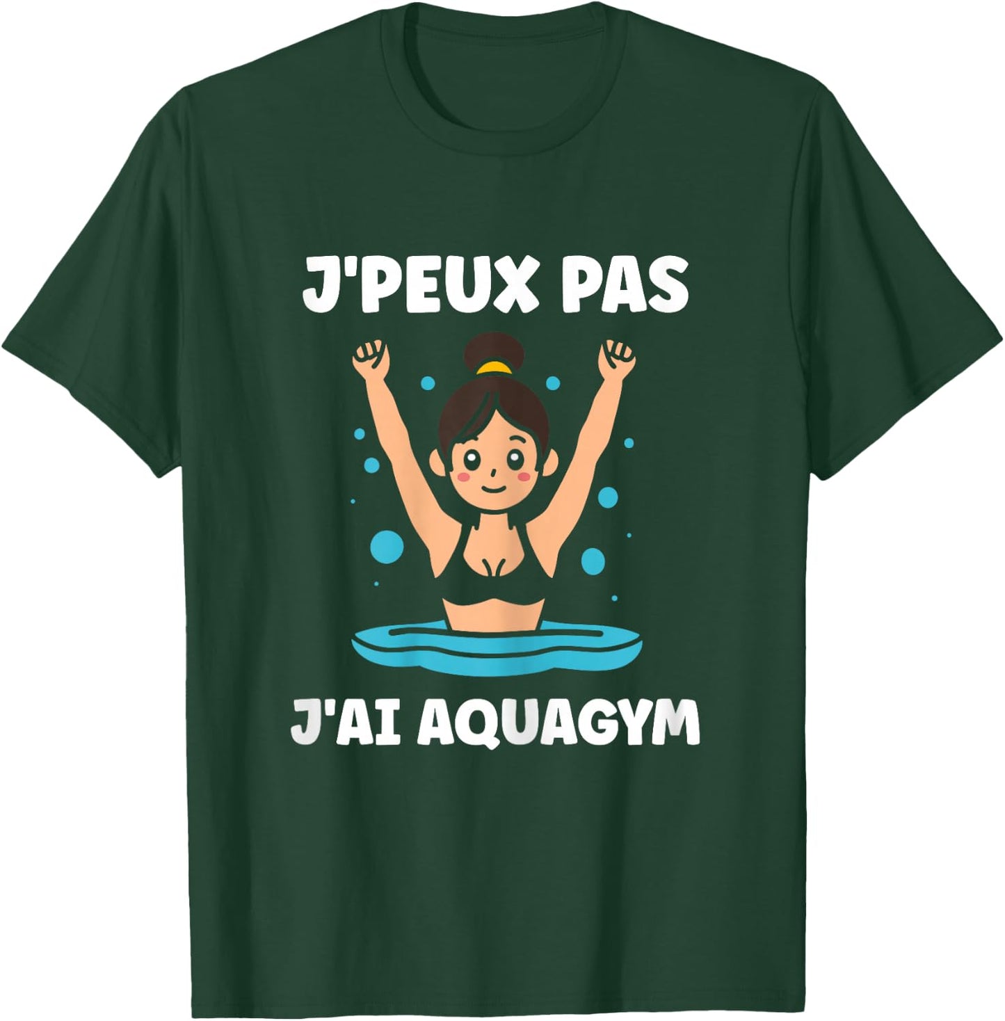 Sport Aquagym swimming humour J'peux pas j'ai Aquagym , Black, Female X-Small T-Shirt - T-Shirt | Forest
