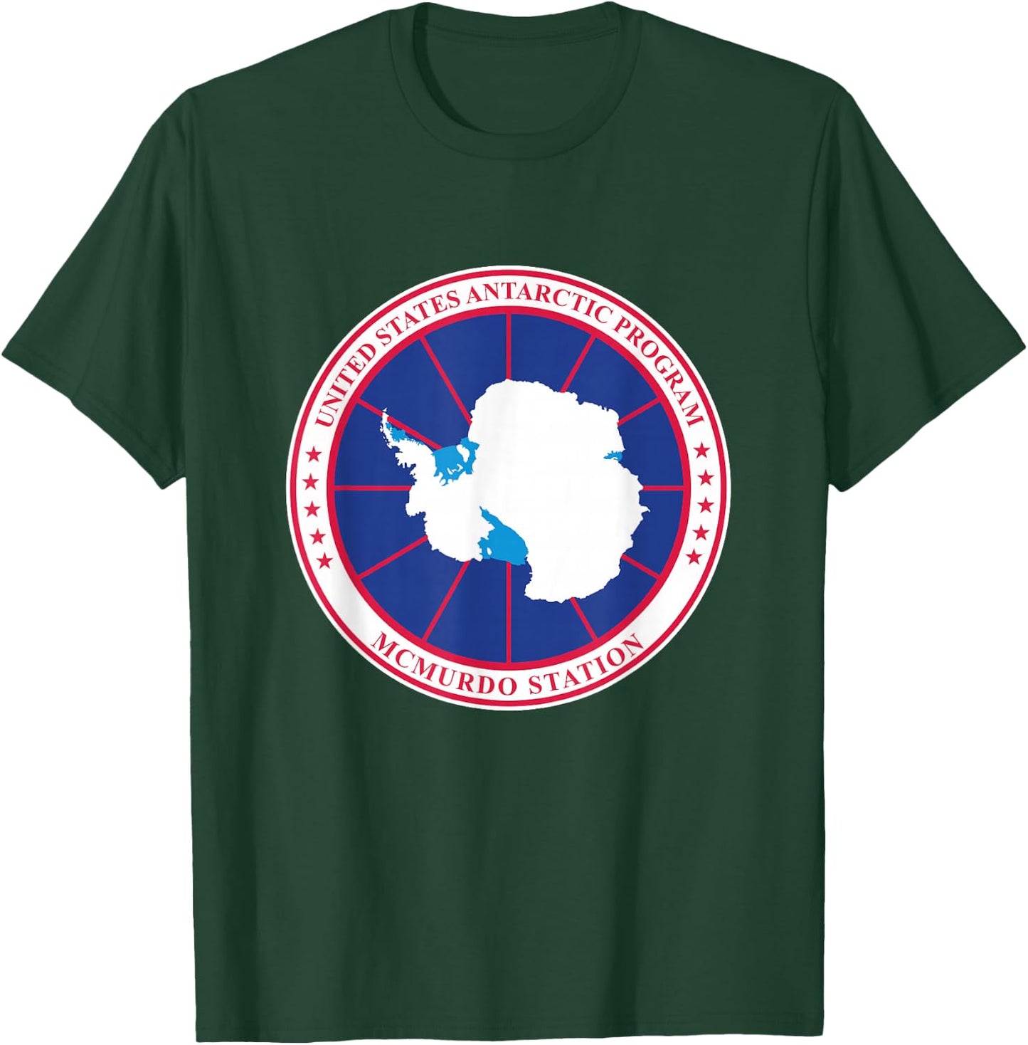 Arctic Circle Patch Men's Black Antarctica T-Shirt - T-Shirt | Forest