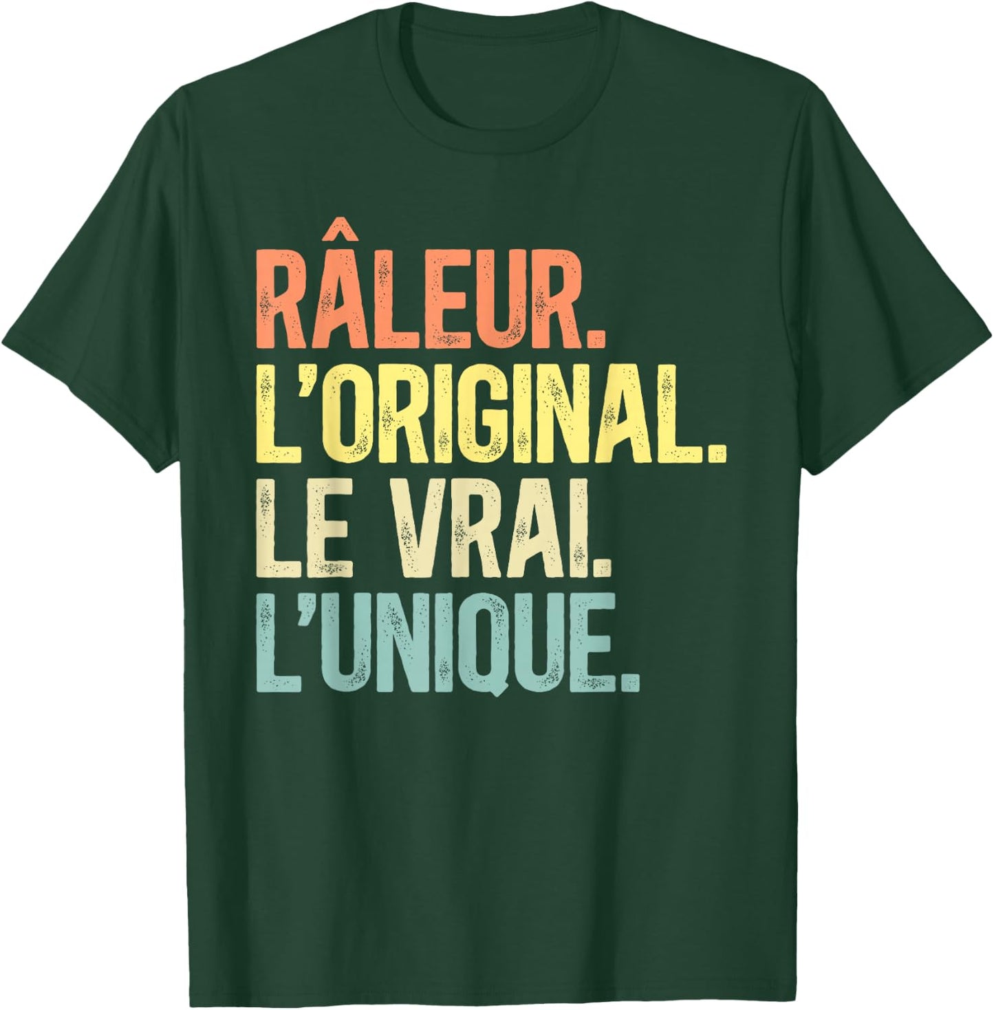 Humor Râleur The Original The True The Unique Man Vintage , Black, S T-Shirt - T-Shirt | Forest