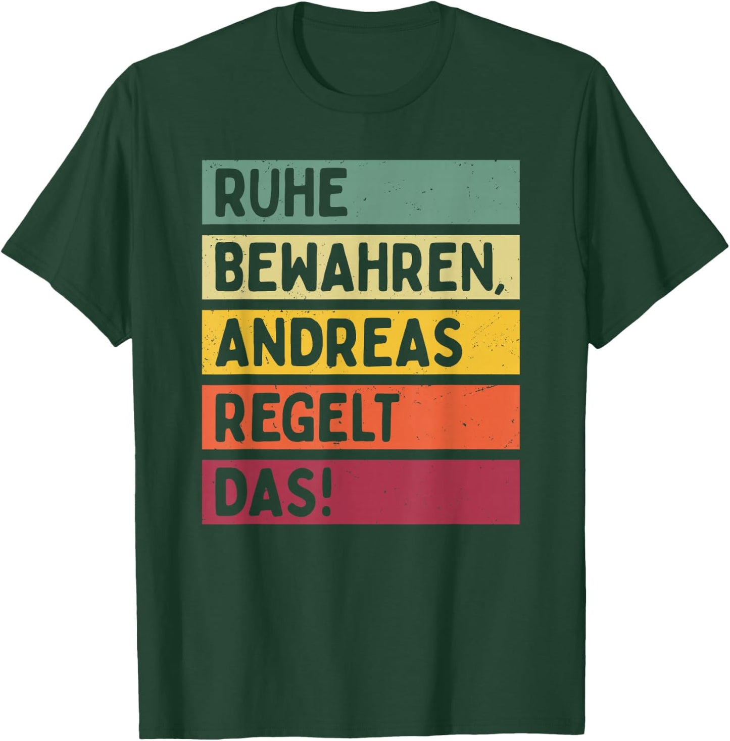 with German Text in Retro Colours [German Language], black T-Shirt - T-Shirt | Forest