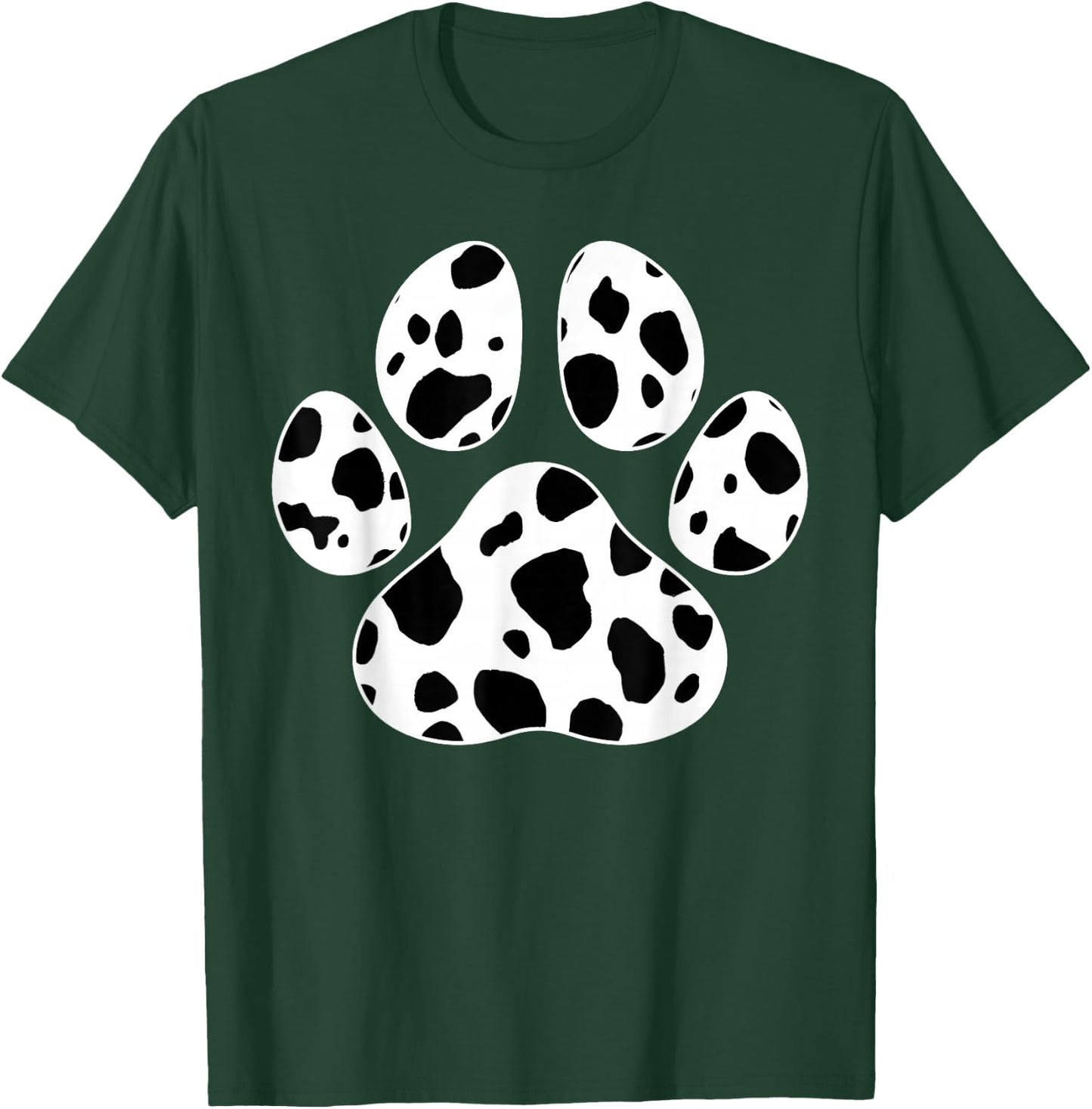 Cat Paw Print Cute Animal Cow Pattern Dog Lover Cow Print T-Shirt - T-Shirt | Forest