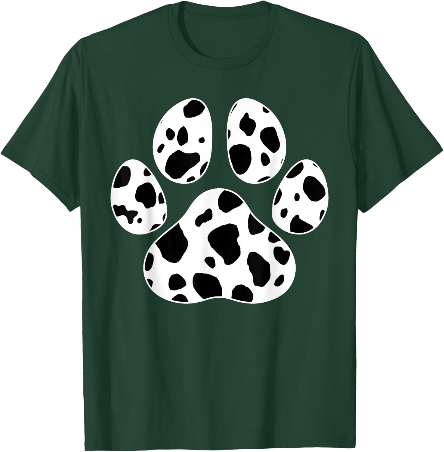 Cat Paw Print Cute Animal Cow Pattern Dog Lover Cow Print T-Shirt - T-Shirt | Forest