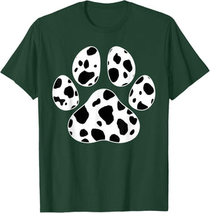 Cat Paw Print Cute Animal Cow Pattern Dog Lover Cow Print T-Shirt - T-Shirt | Forest