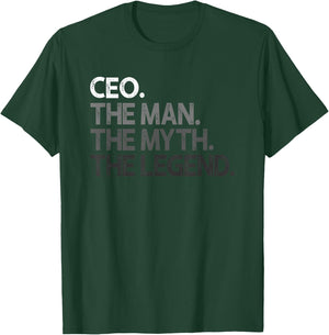 CEO Entrepreneur The Man Myth Legend Geschenk T-Shirt - T-Shirt | Forest