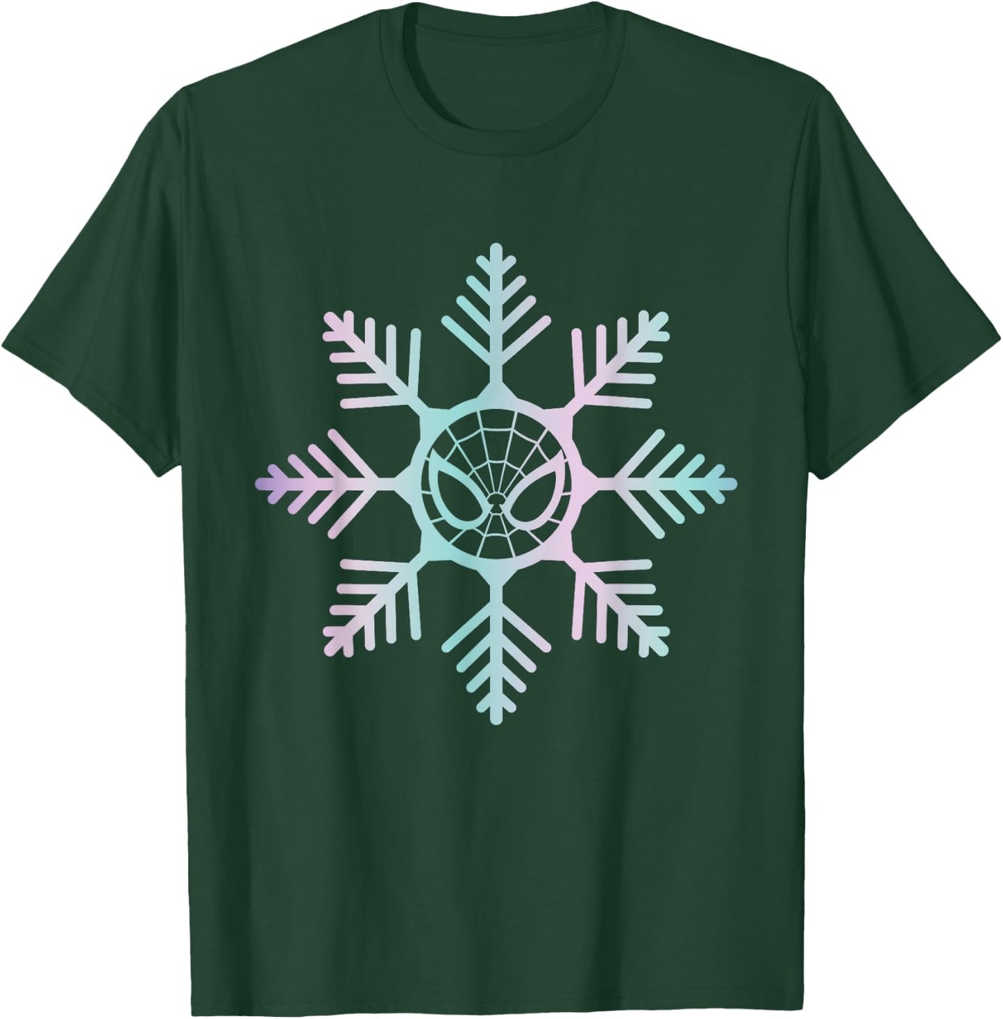 Marvel Spider-Man Winter Holiday Snowflake Logo T-Shirt - T-Shirt | Forest