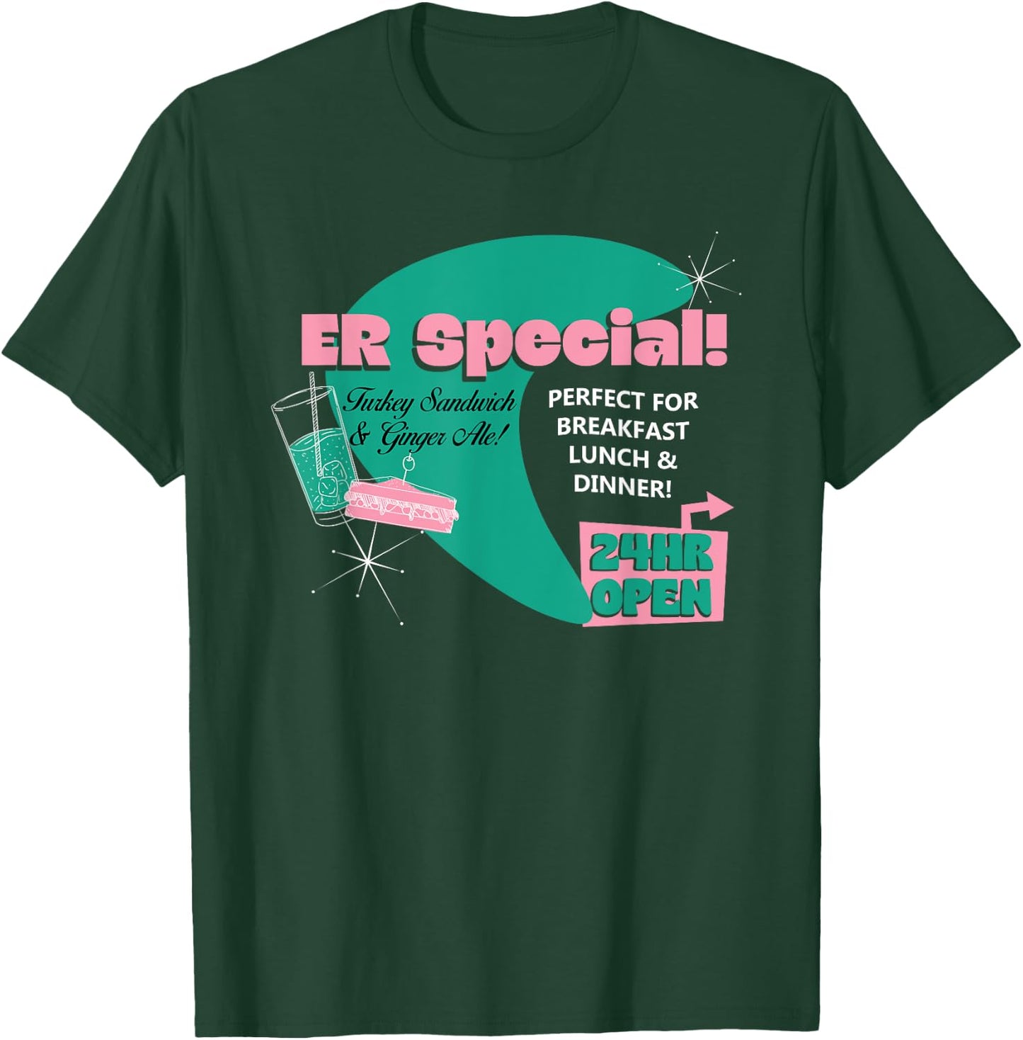 Emergency Room Diner Nursing Humor Medical Joke Physicians T-Shirt - T-Shirt | Forest