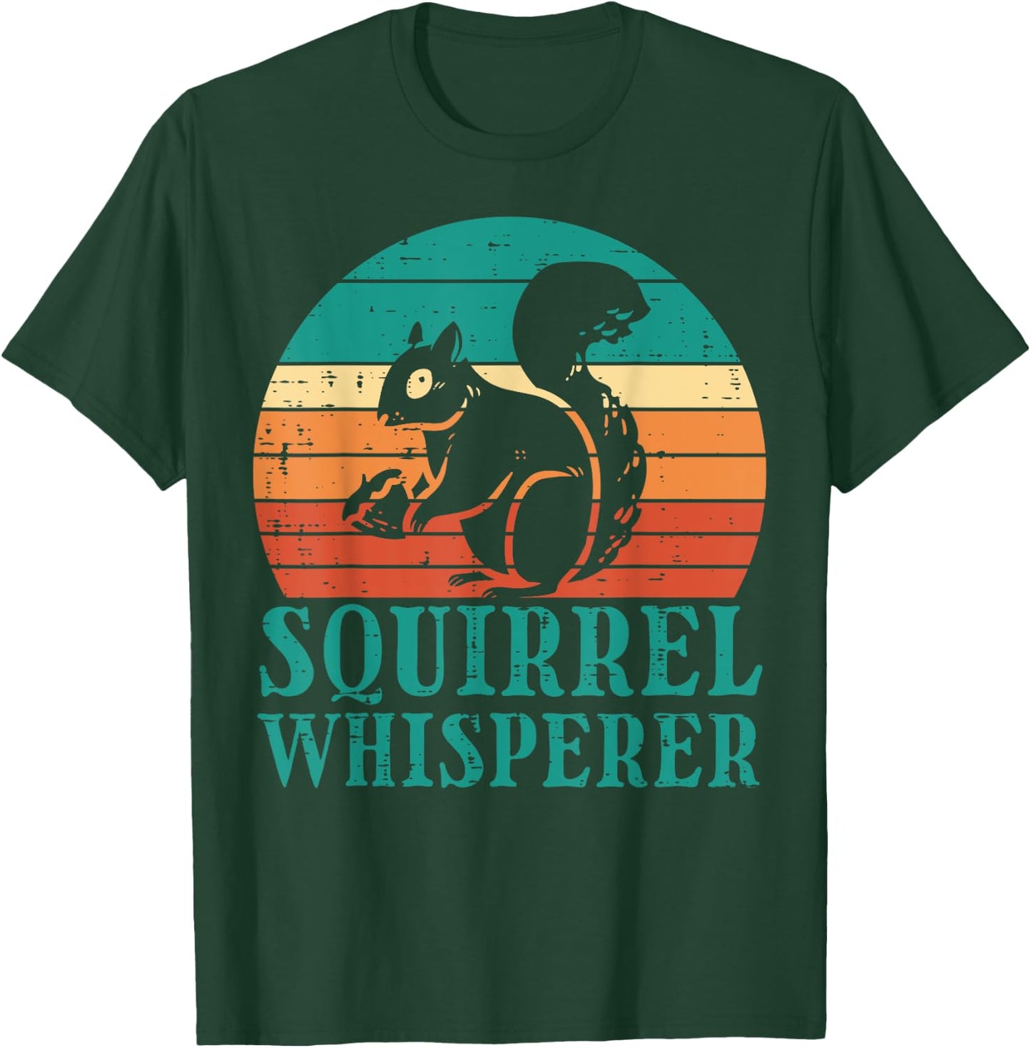 Squirrel Whisperer Sunset Retro Rodent Women Men Kids Youth T-Shirt - T-Shirt | Forest