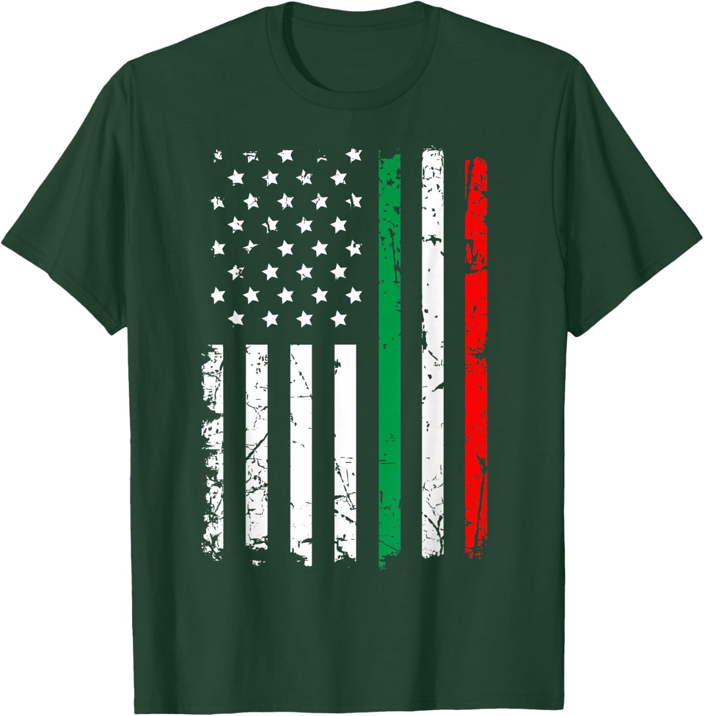 Italian American Flag Italy Flag T-Shirt - T-Shirt | Forest