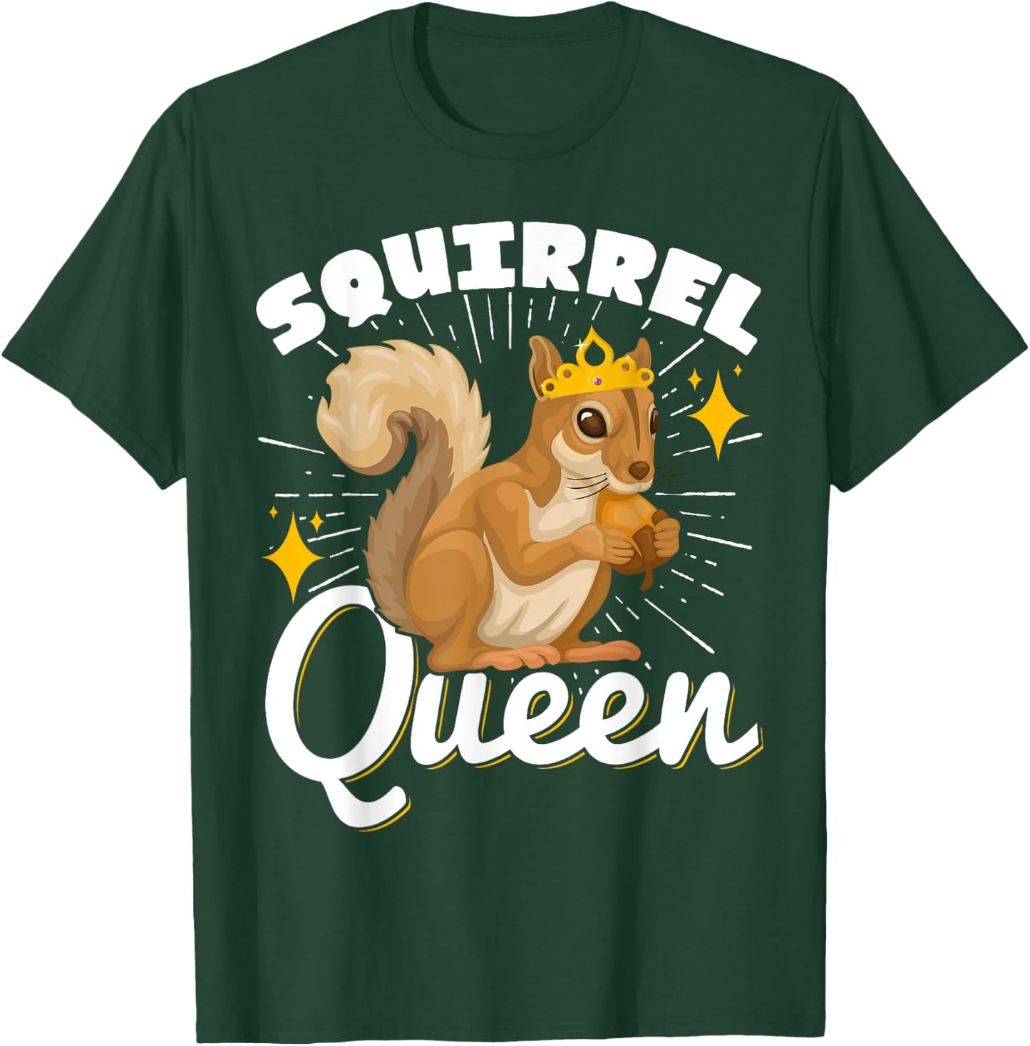 Cute Squirrels Rodent Lover Squirrel Queen T-Shirt - T-Shirt | Forest
