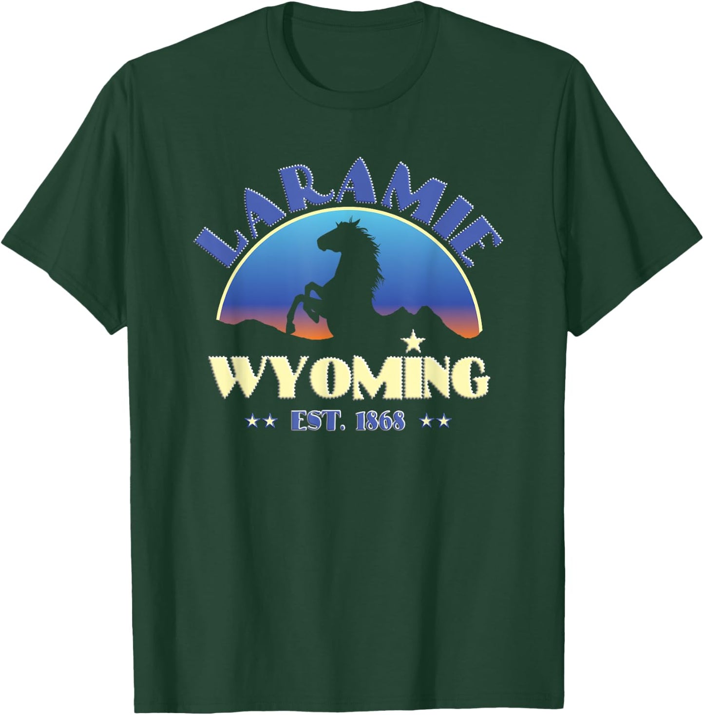 Laramie Wyoming WY Wild Horse T-Shirt - T-Shirt | Forest