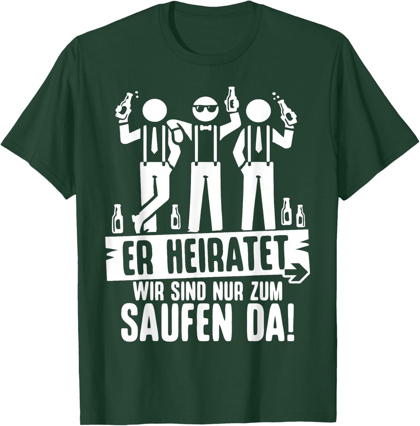 Junggesellenabschied Männer Poltern Polterabend T-Shirt - T-Shirt | Forest